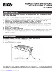 Eiko VRT2 Installation Instructions Manual