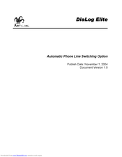 Antx DiaLog Elite Manual