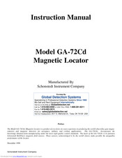 Schonstedt Instrument GA-72Cd Instruction Manual