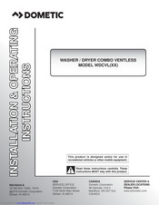 Dometic WDCVL Installation & Operating Instructions Manual