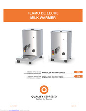 Quality Espresso Milk Warmer Operating Instructions Manual