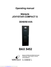 WÄRTSILÄ JOVYSTAR COMPACT S BAX 5452 Operating Manual