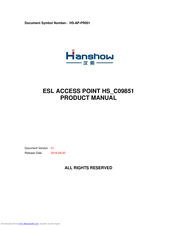 hanshow HS_C09851 Product Manual