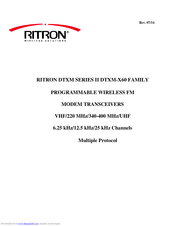 Ritron DTXM-460-0BX3 User Manual