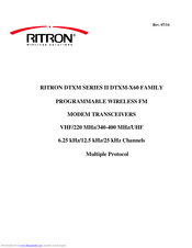 Ritron DTXM II Series User Manual