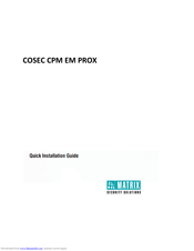 matrix COSEC CPM EM PROX Quick Installation Manual