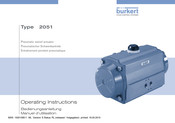 Burkert 2051 Operating Instructions Manual