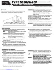 John Crane 5620P Installation, Operation & Maintenance Instructions Manual