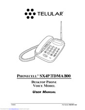 telular PHONECELL SX4P TDMA 800 User Manual