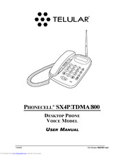 telular PHONECELL SX4P TDMA 800 User Manual