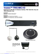 VADDIO TRIO MIC I/O Installation And User Manual