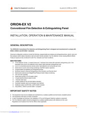 Global Fire ORION-EX V2 Installation Operation & Maintenance