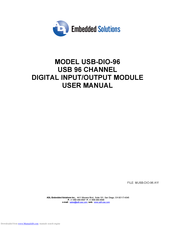 Embedded Solutions USB-DIO-96 User Manual