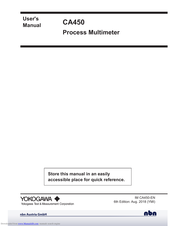 YOKOGAWA CA450 User Manual
