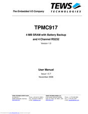 Tews Technologies TPMC917-20 User Manual
