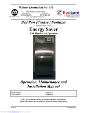 Malmet Energy Saver ES910 Operation, Maintenance And Installation Manual