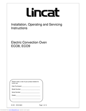 Lincat ECO8 Installation, Operating And Servicing Instruction