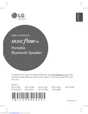 LG music flow p5 NP5550W Simple Manual