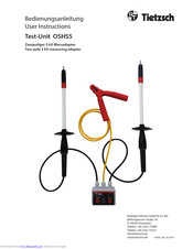 Tietzsch Test-Unit OSHS5 User Instructions