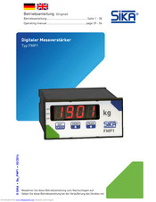 SIKA FMP1 Operating Manual