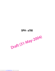 Sprint SPH - a780 User Manual