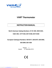 VWR 620-2073 Instruction Manual