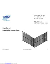 Folding Guard Qwik-Fence Installation Instructions Manual