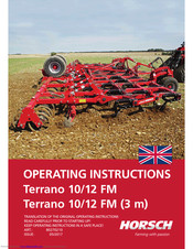 horsch Terrano 10 FM Operating Instructions Manual