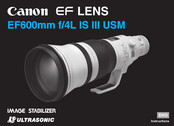 Canon EF600mm f/4L IS II USM Instructions Manual