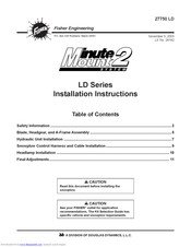 Fisher Minute Mount 2 LD Series Installation Instructions Manual