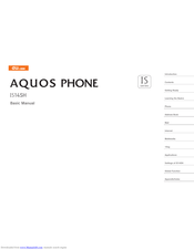 Aquos Phone IS Series Basic Manual