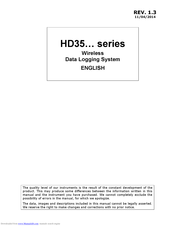 Delta OHM D35ED-ALM Manual