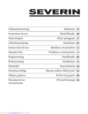 SEVERIN SM 3729 Instructions For Use Manual