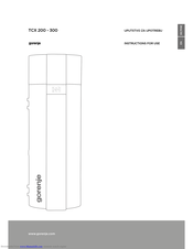 Gorenje TCX 201 Z XY Instructions For Use Manual