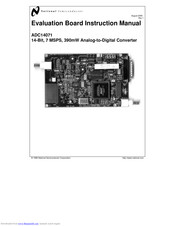 National Semiconductor ADC14071 Instruction Manual