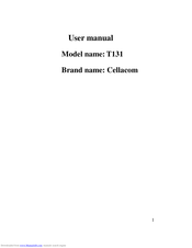 Cellacom T131 User Manual
