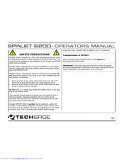 Techsage Spinjet 6200 Operator's Manual