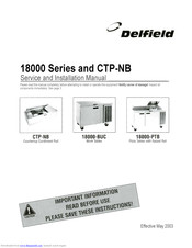 Delfield 18672 PTB Service And Installation Manual