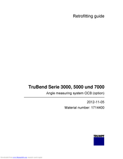 Trumpf TruBend 7000 Series Retrofitting Manual