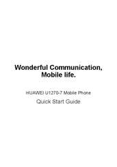 Huawei U1270-7 Quick Start Manual