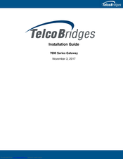 TelcoBridges 7800 N+1 Installation Manual
