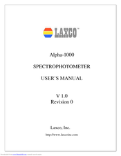 Laxco, Inc. Alpha-1000 User Manual