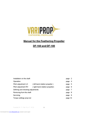 VariProp DF-180 Manual