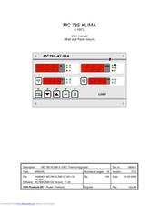 VDH MC 785 KLIMA User Manual