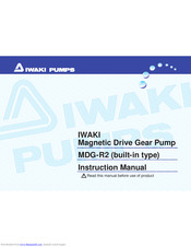 IWAKI PUMPS MDG-R2B*24 Instruction Manual