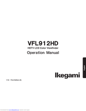 Ikegami VFL912HD Operation Manual