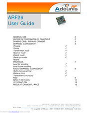 Adeunis RF ARF26 User Manual
