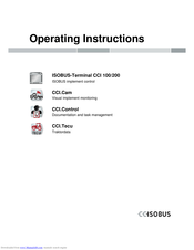 CC-ISOBUS CCI 100 Operating Instructions Manual