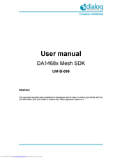 Dialog Semiconductor DA1468 series User Manual