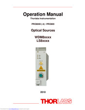 THORLABS WDM8 Series Operation Manual